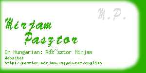 mirjam pasztor business card